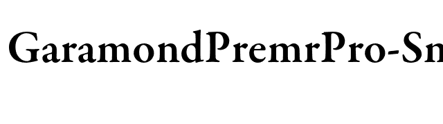 GaramondPremrPro-Smbd font preview