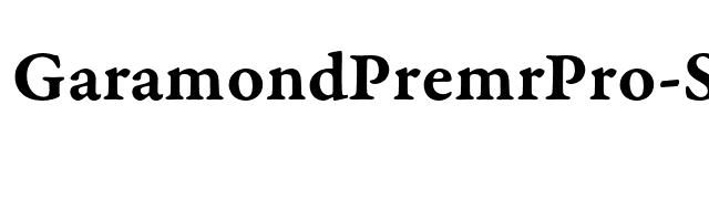 GaramondPremrPro-SmbdCapt font preview