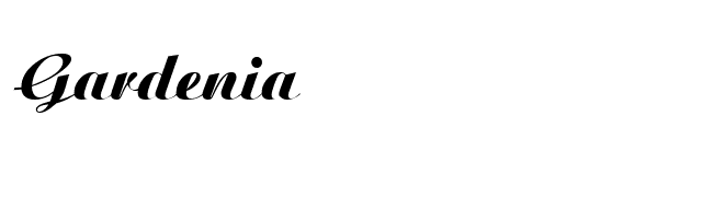 Gardenia font preview