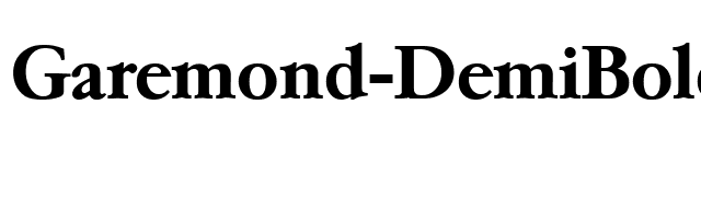 Garemond-DemiBold font preview