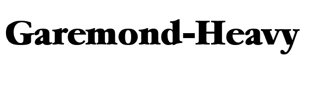 Garemond-Heavy font preview