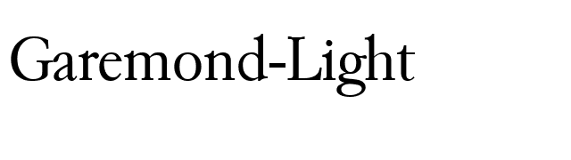 Garemond-Light font preview