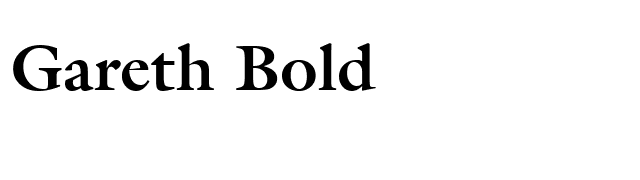 Gareth Bold font preview