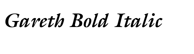 Gareth Bold Italic font preview