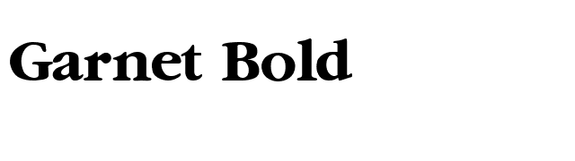 Garnet Bold font preview