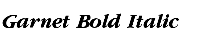 Garnet Bold Italic font preview