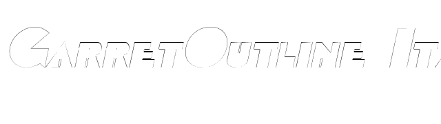 GarretOutline Italic font preview