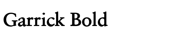 Garrick Bold font preview