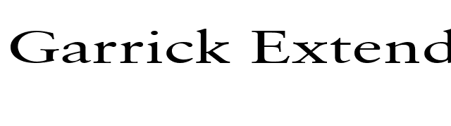 Garrick Extended Normal font preview