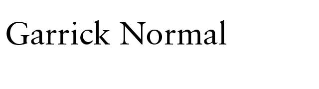 Garrick Normal font preview