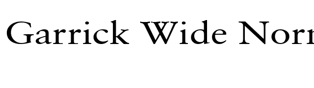 Garrick Wide Normal font preview