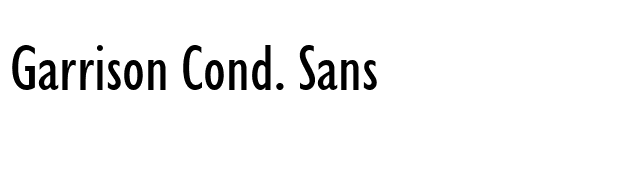 Garrison Cond. Sans font preview