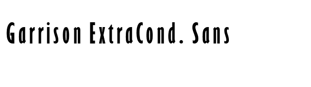 Garrison ExtraCond. Sans font preview