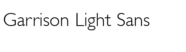 Garrison Light Sans font preview