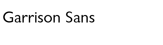 Garrison Sans font preview