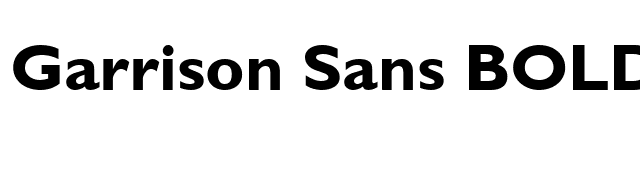 Garrison Sans BOLD font preview