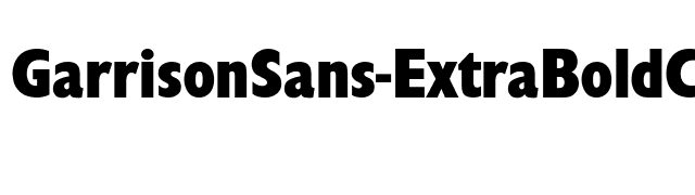 GarrisonSans-ExtraBoldCond font preview