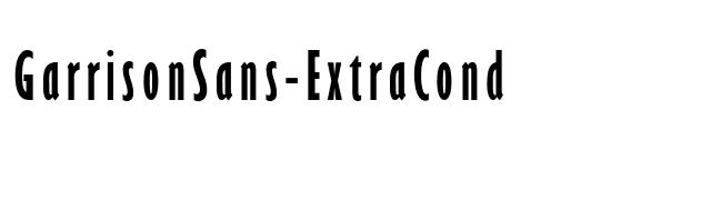 GarrisonSans-ExtraCond font preview