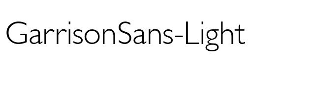 GarrisonSans-Light font preview