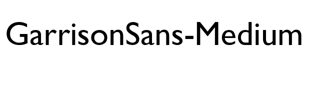 GarrisonSans-Medium font preview