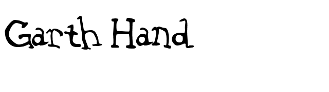 Garth Hand font preview