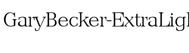 GaryBecker-ExtraLight font preview