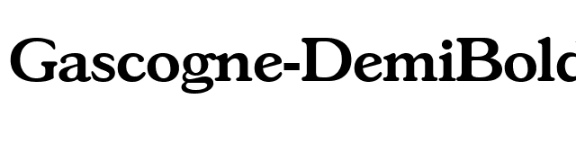 Gascogne-DemiBold font preview