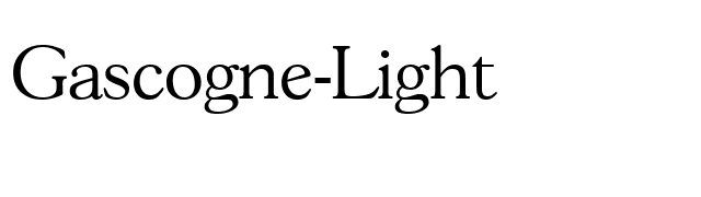 Gascogne-Light font preview