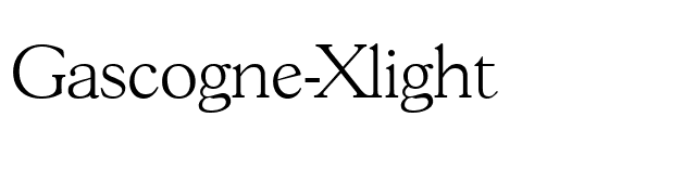 Gascogne-Xlight font preview