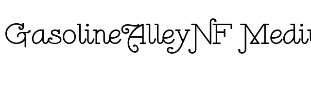 GasolineAlleyNF Medium font preview