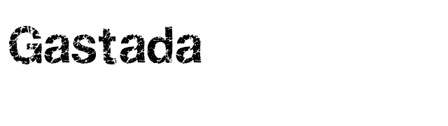 Gastada font preview