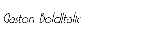 Gaston BoldItalic font preview