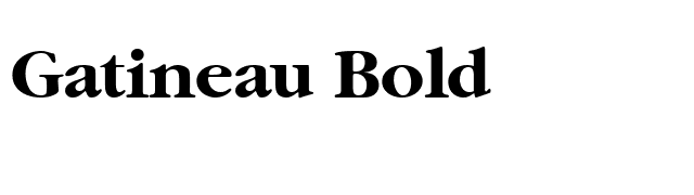 Gatineau Bold font preview