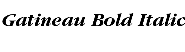 Gatineau Bold Italic font preview