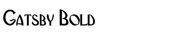 Gatsby Bold font preview