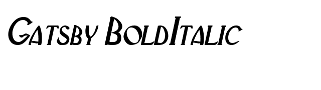 Gatsby BoldItalic font preview