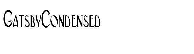 GatsbyCondensed font preview