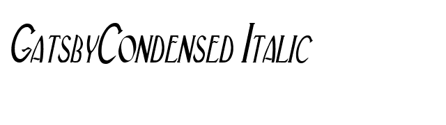 GatsbyCondensed Italic font preview