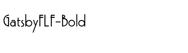 GatsbyFLF-Bold font preview