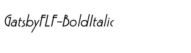 GatsbyFLF-BoldItalic font preview