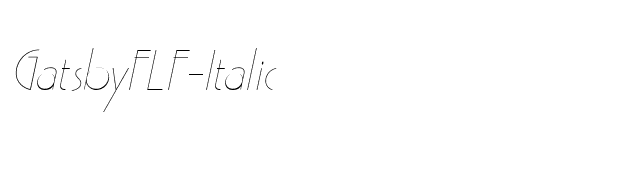 GatsbyFLF-Italic font preview