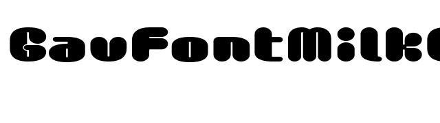 GauFontMilkChoco font preview