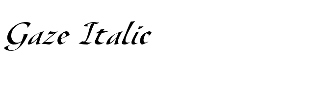 Gaze Italic font preview