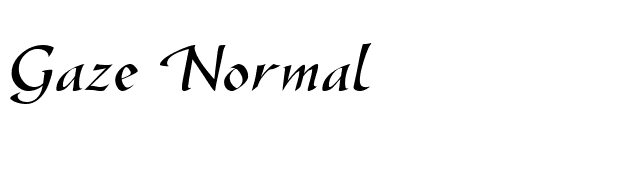 Gaze Normal font preview