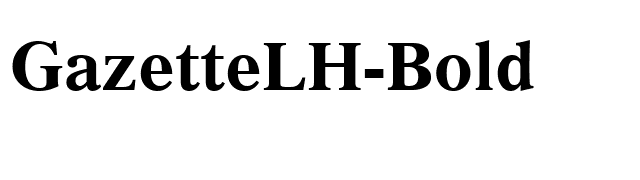 GazetteLH-Bold font preview