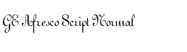 GE Afresco Script Normal font preview