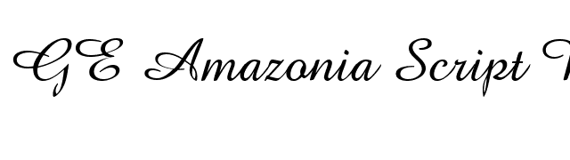 GE Amazonia Script Normal font preview