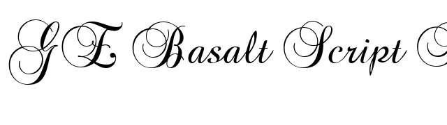 GE Basalt Script Normal font preview