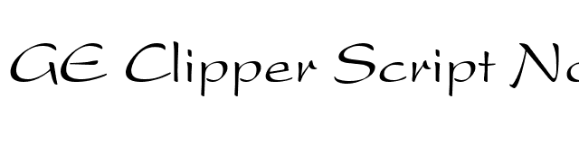 GE Clipper Script Normal font preview