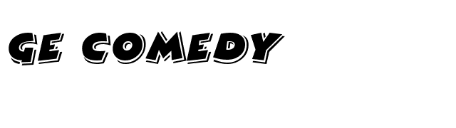 GE Comedy font preview